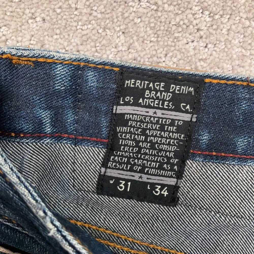 Cult of Individuality Jeans Mens 31x34 Blue Buckle 8 Distressed Slim